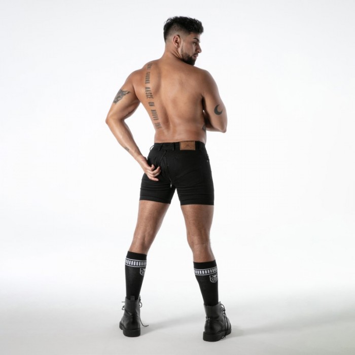 Kurze der Marke TOF PARIS - Short Full Zip TOF Paris Raw Denim - Noir - Ref : TOF666N