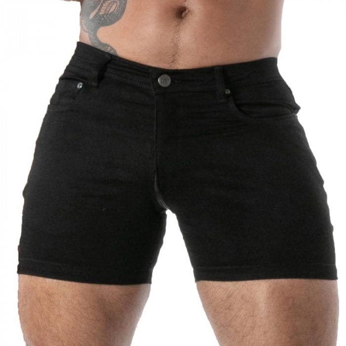 Kurze der Marke TOF PARIS - Short Full Zip TOF Paris Raw Denim - Noir - Ref : TOF666N