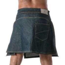 Sportwear de la marque TOF PARIS - Kilt Zip TOF Paris Raw Denim - Bleu - Ref : TOF668BU