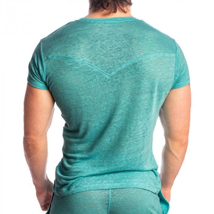 Haut lounge de la marque L HOMME INVISIBLE - T-Shirt Col V L Homme Invisible - Nieuport - Ref : RW31 NIE 043