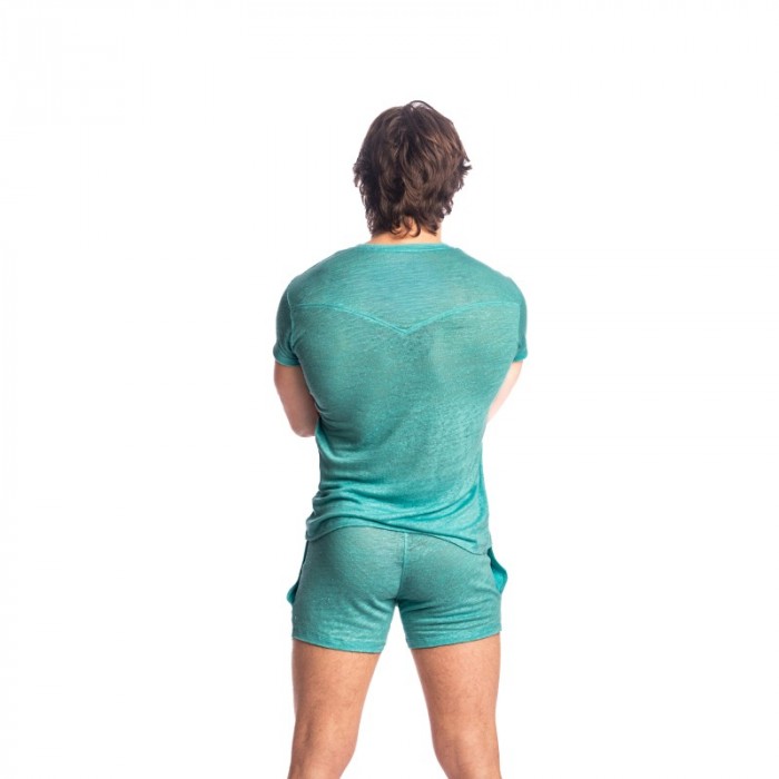 Haut lounge de la marque L HOMME INVISIBLE - T-Shirt Col V L Homme Invisible - Nieuport - Ref : RW31 NIE 043