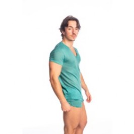 Haut lounge de la marque L HOMME INVISIBLE - T-Shirt Col V L Homme Invisible - Nieuport - Ref : RW31 NIE 043