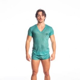 Haut lounge de la marque L HOMME INVISIBLE - T-Shirt Col V L Homme Invisible - Nieuport - Ref : RW31 NIE 043