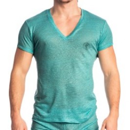 Haut lounge de la marque L HOMME INVISIBLE - T-Shirt Col V L Homme Invisible - Nieuport - Ref : RW31 NIE 043