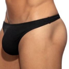Thong of the brand ADDICTED - String slub jersey - Noir - Ref : AD1476 C10