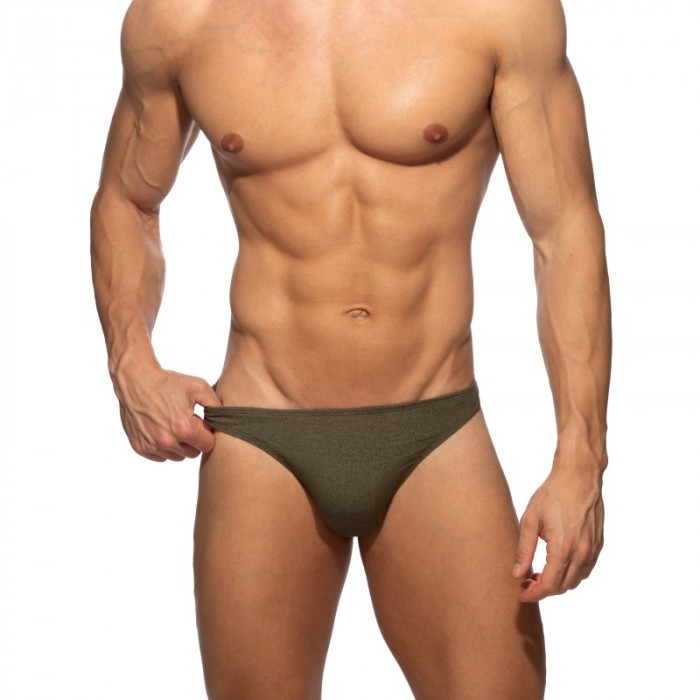Thong of the brand ADDICTED - copy of String slub jersey - Noir - Ref : AD1476 C12