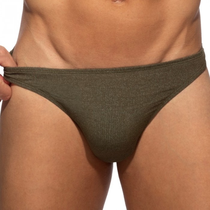Thong of the brand ADDICTED - copy of String slub jersey - Noir - Ref : AD1476 C12