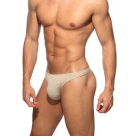 Thong of the brand ADDICTED - copy of String slub jersey - Noir - Ref : AD1476 C28
