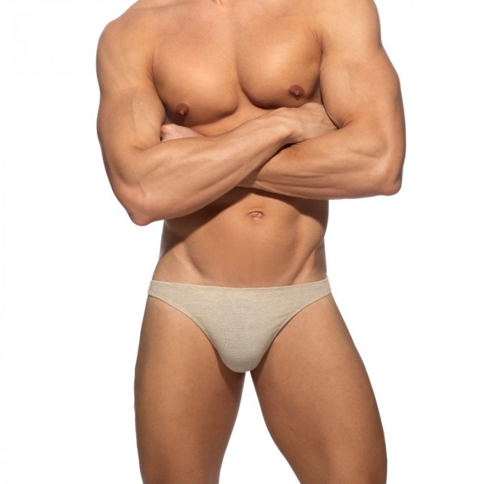 Thong of the brand ADDICTED - copy of String slub jersey - Noir - Ref : AD1476 C28