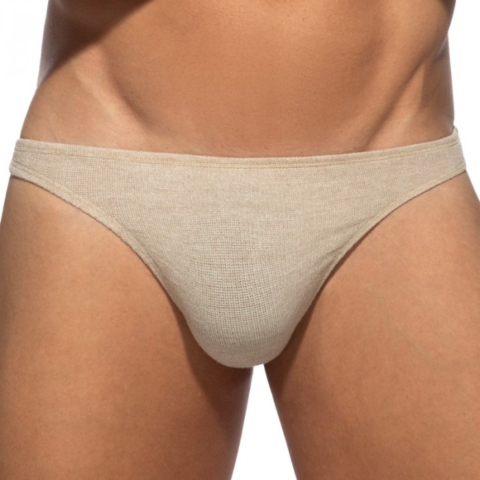 Thong of the brand ADDICTED - copy of String slub jersey - Noir - Ref : AD1476 C28