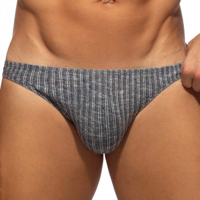Slip, Tanga de la marque ADDICTED - Bikini Addicted Jeans Rib Knit - Marine - Ref : AD1473 C09