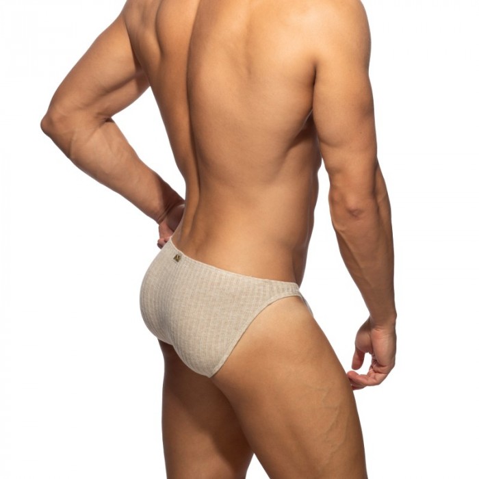 Slip, Tanga de la marque ADDICTED - Bikini Addicted Jeans Rib Knit - Beige - Ref : AD1473 C28