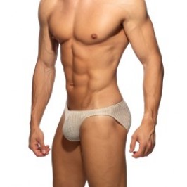 Slip, Tanga de la marque ADDICTED - Bikini Addicted Jeans Rib Knit - Beige - Ref : AD1473 C28