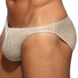 Slip, Tanga de la marque ADDICTED - Bikini Addicted Jeans Rib Knit - Beige - Ref : AD1473 C28