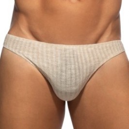 String de la marque ADDICTED - String Addicted Jeans Rib Knit - Beige - Ref : AD1474 C28