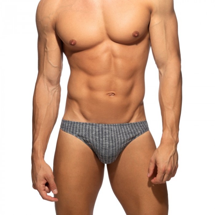 String de la marque ADDICTED - String Addicted Jeans Rib Knit - Marine - Ref : AD1474 C09