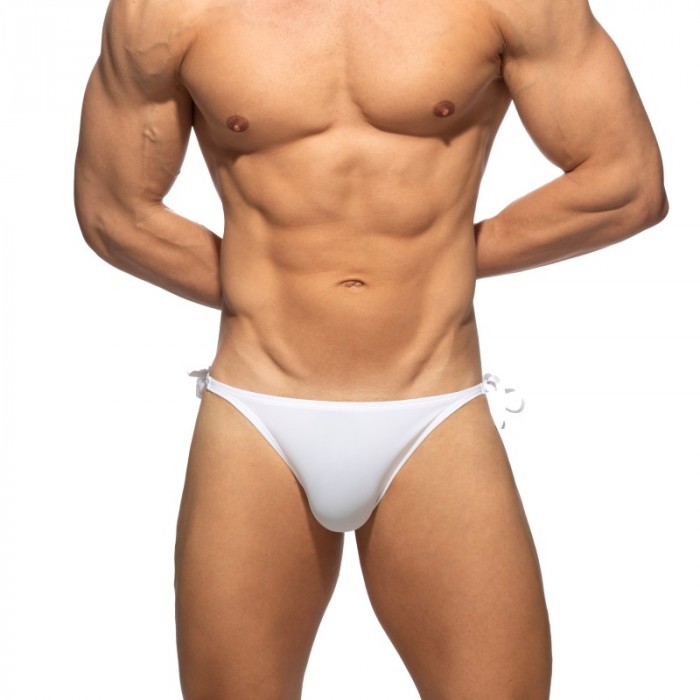 Slip de bain de la marque ADDICTED - Bikini de Bain Addicted Multi-Cord Brief - Blanc - Ref : ADS389 C01