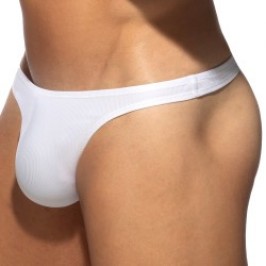 Thong of the brand ADDICTED - String Addicted Snow White Rib - Blanc - Ref : AD1467 C01