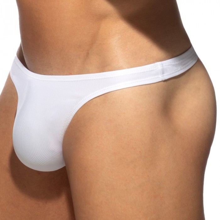 Thong of the brand ADDICTED - String Addicted Snow White Rib - Blanc - Ref : AD1467 C01