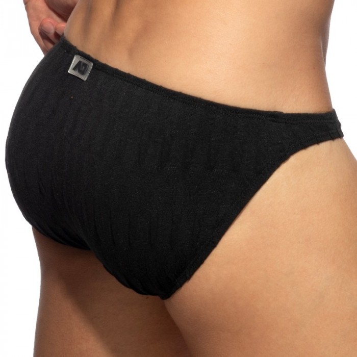 Slip, Tanga de la marque ADDICTED - Bikini Addicted Mock Ribs Édition Limitée - Noir - Ref : AD1479 C10