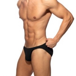 Slip, Tanga de la marque ADDICTED - Bikini Addicted Mock Ribs Édition Limitée - Noir - Ref : AD1479 C10