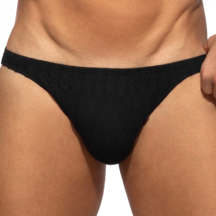 Slip, Tanga de la marque ADDICTED - Bikini Addicted Mock Ribs Édition Limitée - Noir - Ref : AD1479 C10