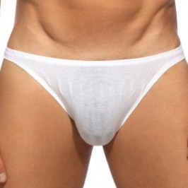 Slip de la marca ADDICTED - Bikini Addicted Mock Ribs Édition Limitée - Blanc - Ref : AD1479 C01