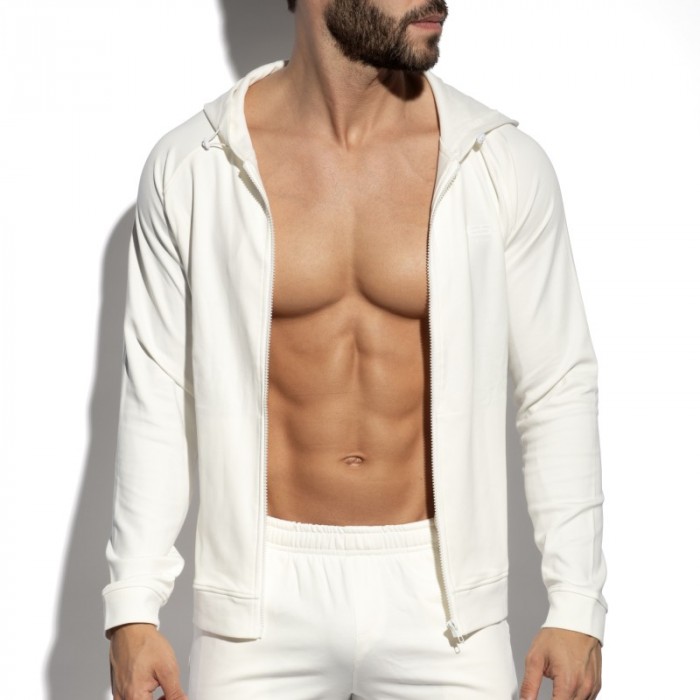 Jacke der Marke ES COLLECTION - Full-Zip Es Collection Hoodie - Blanc - Ref : SP362 C01