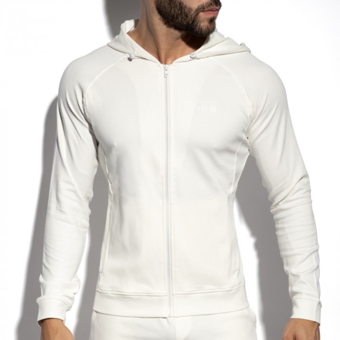 Veste de la marque ES COLLECTION - Veste capuche Es Collection Gym - Blanc - Ref : SP362 C01