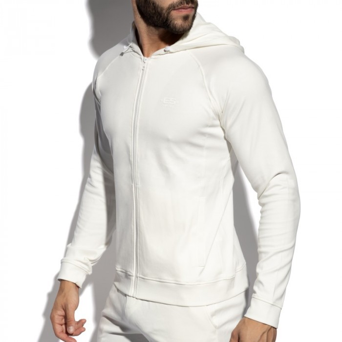 Jacke der Marke ES COLLECTION - Full-Zip Es Collection Hoodie - Blanc - Ref : SP362 C01