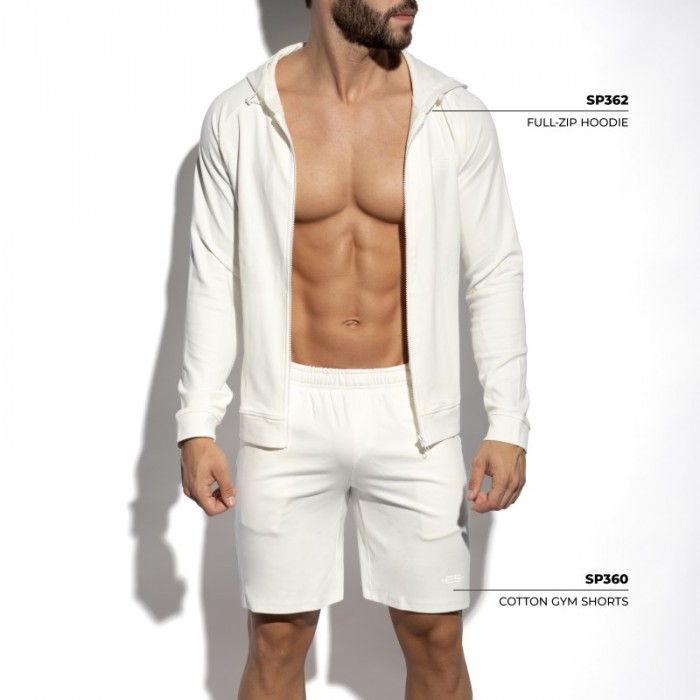 Jacke der Marke ES COLLECTION - Full-Zip Es Collection Hoodie - Blanc - Ref : SP362 C01