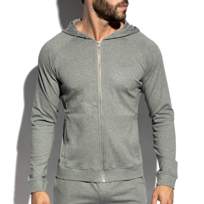 Jacke der Marke ES COLLECTION - copy of Full-Zip Es Collection Hoodie - Blanc - Ref : SP362 C11