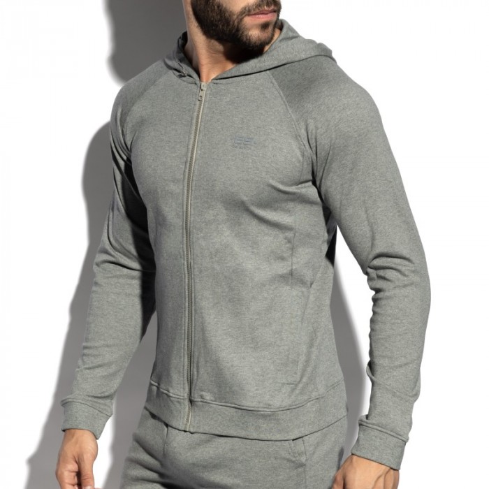 Jacke der Marke ES COLLECTION - copy of Full-Zip Es Collection Hoodie - Blanc - Ref : SP362 C11