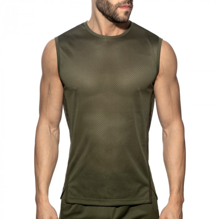 Débardeur de la marque ADDICTED - Débardeur Addicted Los Angeles Sports - Kaki - Ref : AD1443 C12