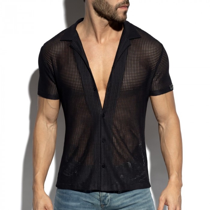 Camicia del marchio ES COLLECTION - copy of Chemise Es Collection Formentera - blanc - Ref : SHT036 C10