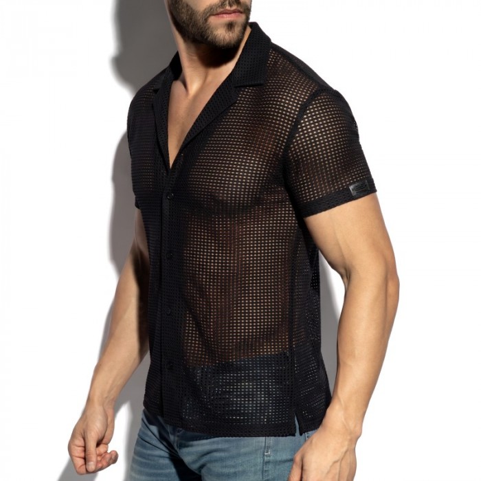 Camicia del marchio ES COLLECTION - copy of Chemise Es Collection Formentera - blanc - Ref : SHT036 C10