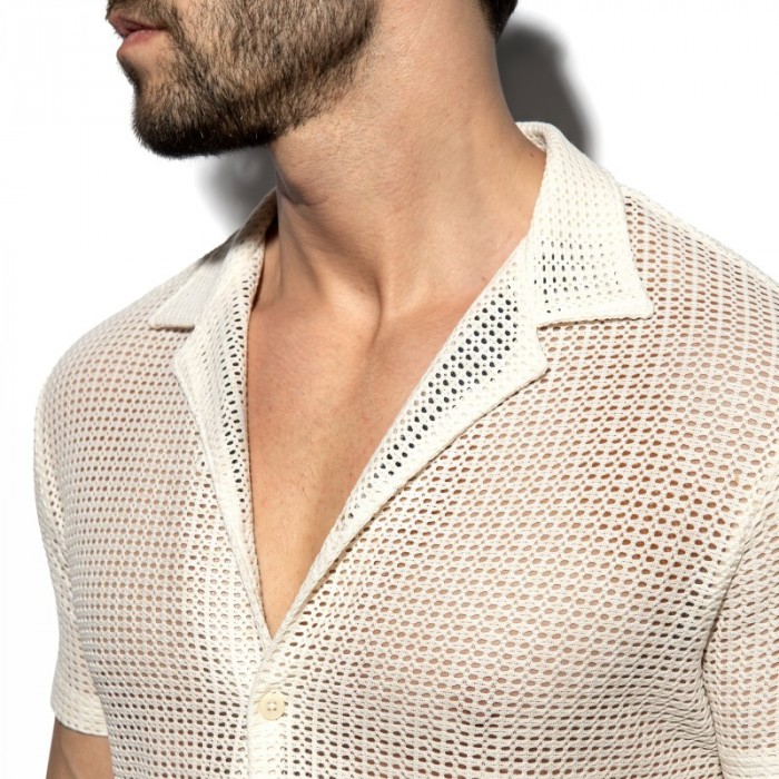 Shirt of the brand ES COLLECTION - Chemise Es Collection Formentera - blanc - Ref : SHT036 C02