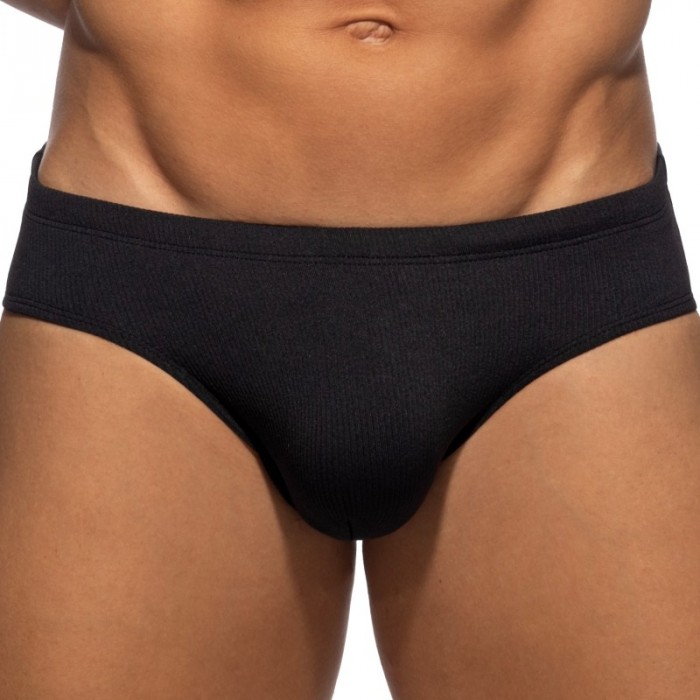 Slip de bain de la marque ADDICTED - Slip de Bain Addicted Basic Rib - Noir - Ref : ADS386 C10