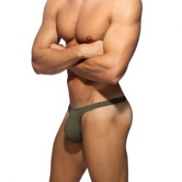 Slip de bain de la marque ADDICTED - String de Bain Addicted Sexy Basic - Kaki - Ref : ADS388 C12