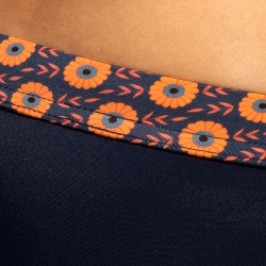 Brief of the brand ADDICTED - Bikini Addicted Flowery Band Édition Limitée - Bleu Marine - Ref : ADS410 C09