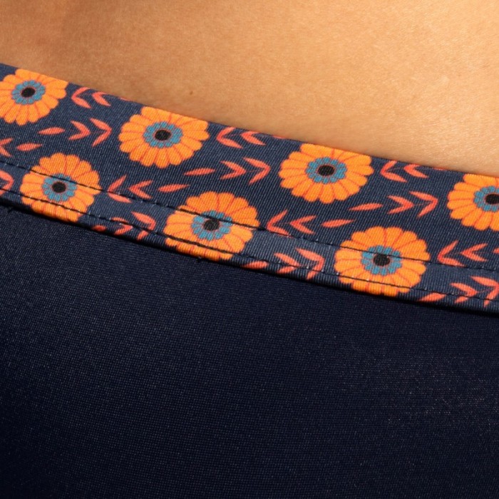 Slip, Tanga de la marque ADDICTED - Bikini Addicted Flowery Band Édition Limitée - Bleu Marine - Ref : ADS410 C09