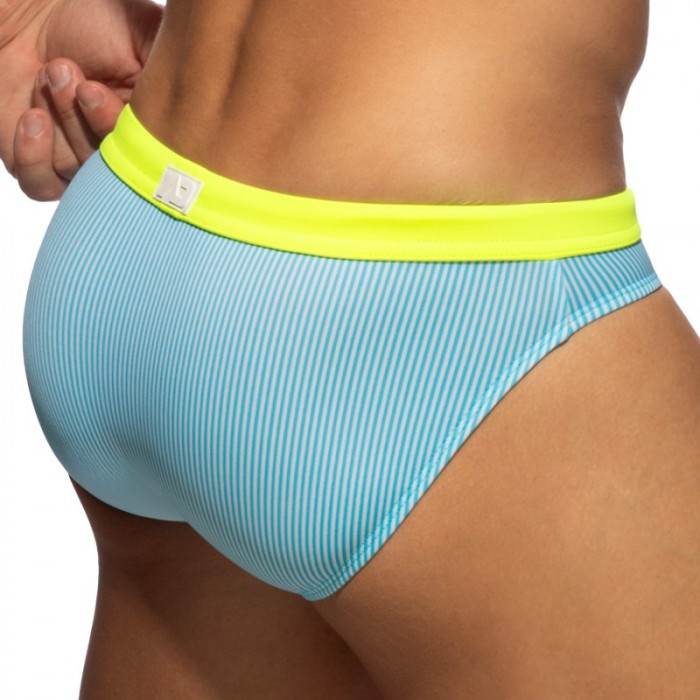 Slip de bain de la marque ADDICTED - Bikini de Bain Addicted Baby Stripes Édition Limitée - Bleu - Ref : ADS400 C23