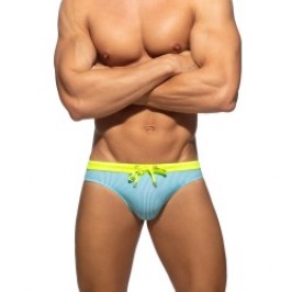 Slip de bain de la marque ADDICTED - Bikini de Bain Addicted Baby Stripes Édition Limitée - Bleu - Ref : ADS400 C23