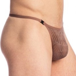 Tanga de la marca L HOMME INVISIBLE - String l Homme Invisible Nissi Striptease - Marron - Ref : UW21X NIS 020
