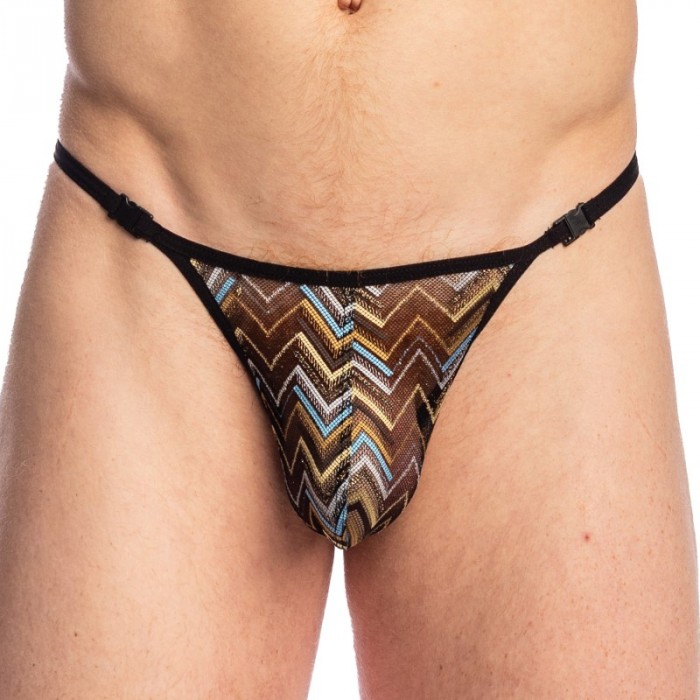 Thong of the brand L HOMME INVISIBLE - String l Homme Invisible Striptease - Noir - Ref : UW08 ISL 001