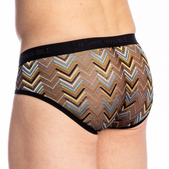 Slip, Tanga de la marque L HOMME INVISIBLE - Slip Push-Up l Homme Invisible Islay - Noir - Ref : UW06 ISL 001