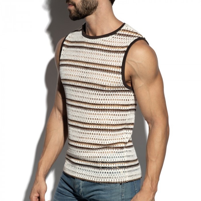 Kurze Ärmel der Marke ES COLLECTION - T-Shirt ES Collection Édition Limitée Handgefertigt Ärmellos - Ref : TS382 C02