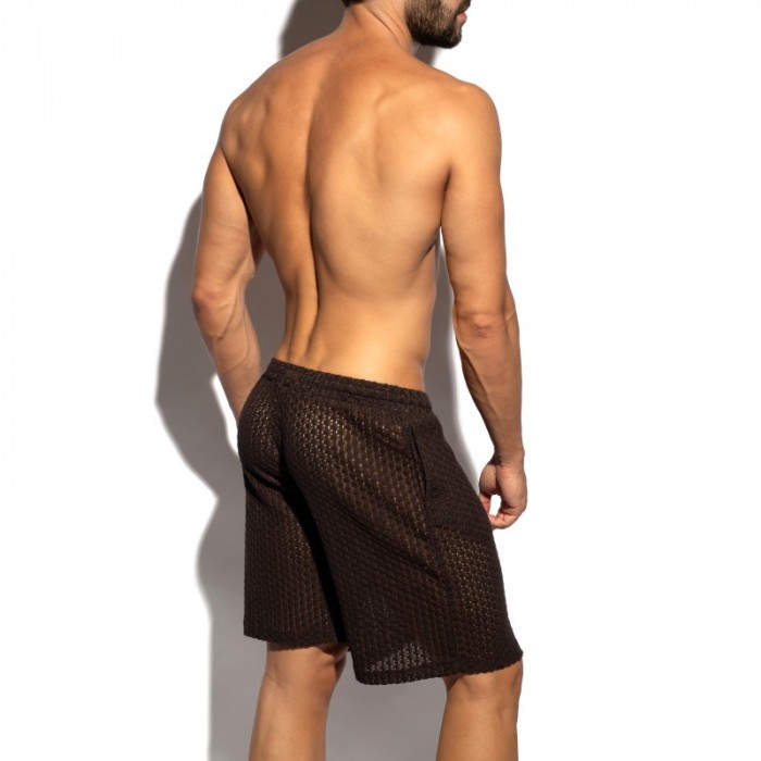 Bermuda de la marque ES COLLECTION - Bermuda Es Collection Eyelet Édition Limitée - Marron - Ref : SP371 C13