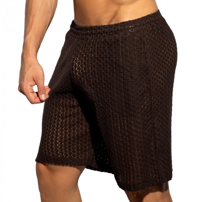 Bermuda de la marque ES COLLECTION - Bermuda Es Collection Eyelet Édition Limitée - Marron - Ref : SP371 C13