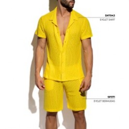 Bermuda de la marca ES COLLECTION - copy of Shirt Es Collection Eyelet Édition Limitée - Jaune - Ref : SP371 C03